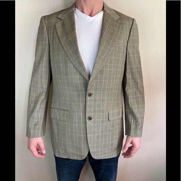 Brooks Brothers Men’s Vintage Plaid Two Button Sports Coat (Size: 38 Reg) - Picture 13 of 15
